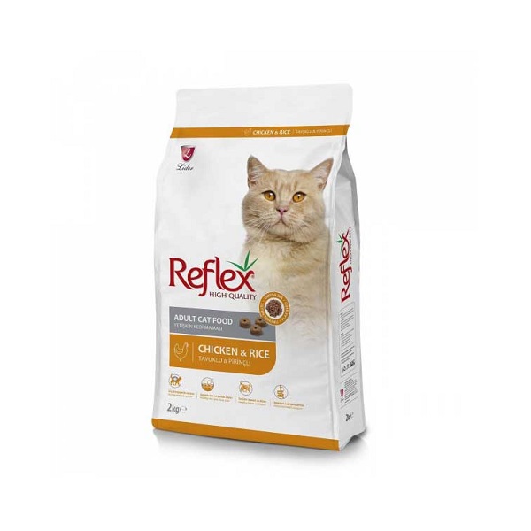 غذا خشک رفلکس برای گربه های بالغ طعم مرغ و برنج