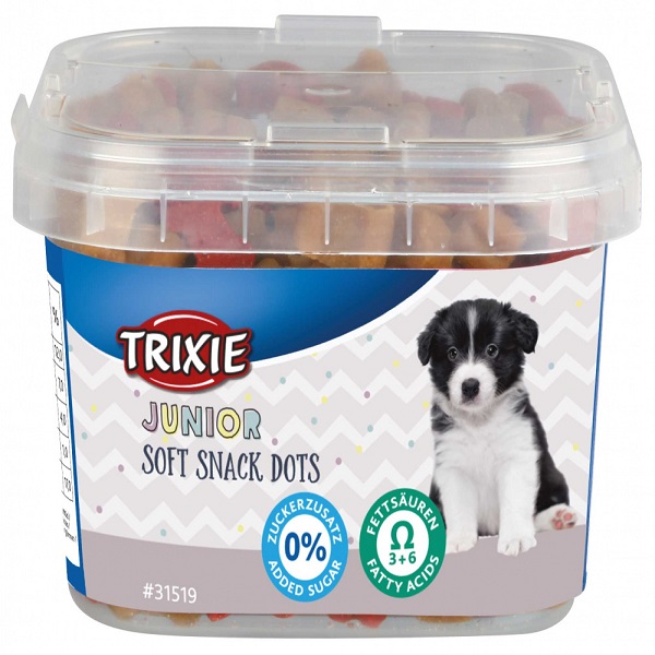 تشویقی سطلی سگ تریکسی مدل junior soft snack dots