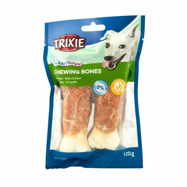 تشویقی سگ تریکسی مدل chewing bones طعم مرغ