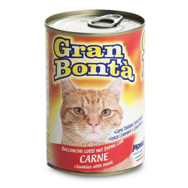 کنسرو غذای گربه gran bonta حاوی گوشت وزن 400 گرمی