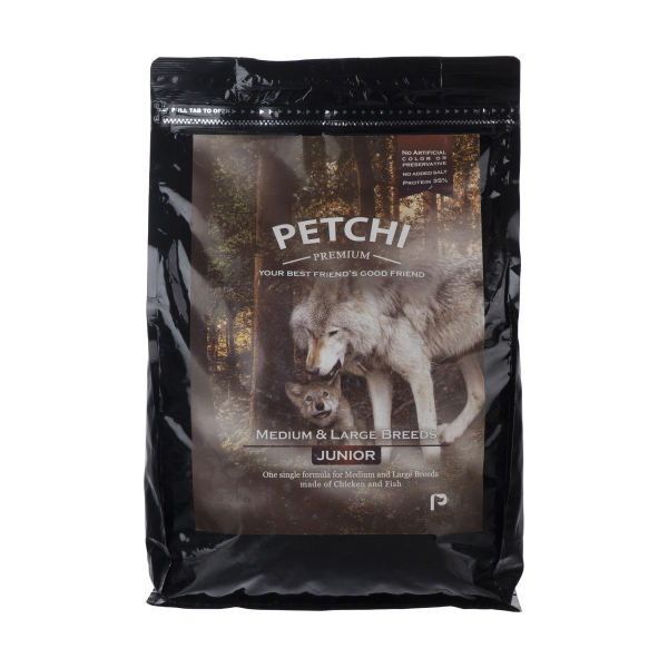غذا خشک سگ پتچی medium & large breeds جونیور وزن 3.7