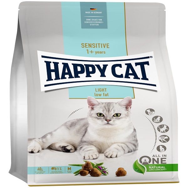 غذا خشک گربه هپی کت Sensitive Adult Light وزن 4 کیلوگرمی