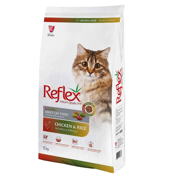 غذا خشک گربه رفلکس مولتی کالر وزن 15 کیلوگرمی