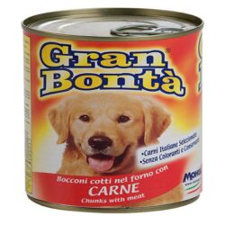 کنسرو غذای سگ gran bonta حاوی گوشت وزن 400 گرمی