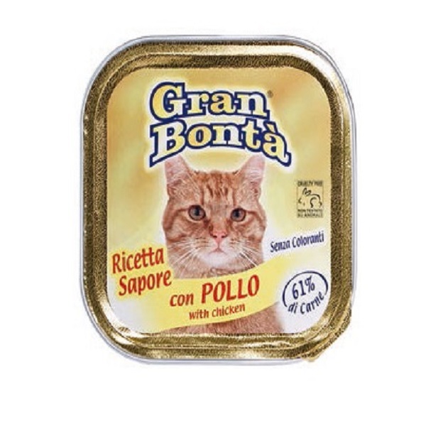 غذای پته گربه gran bonta مدل chiken وزن 100 گرمی