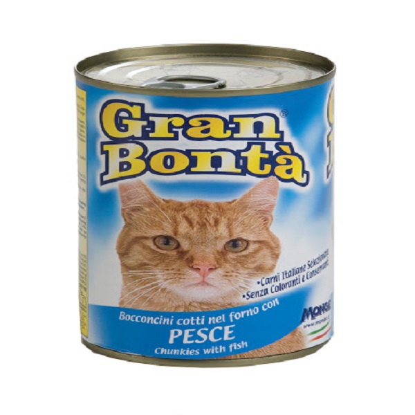 کنسرو غذای گربه gran bonta با طعم ماهی وزن 400 گرمی