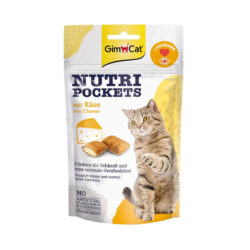 تشویقی نوتری گربه جیم کت با طعم پنیر GimCat Nutri Pockets Cheese وزن 60 گرم