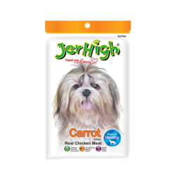 تشویقی سگ جرهای با طعم هویج Jerhigh Chicken Sticks Carrot وزن 60 گرم