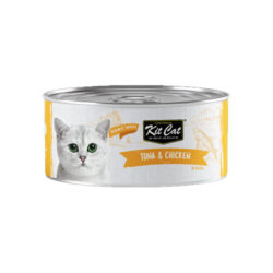 کنسرو غذای گربه کیت کت با طعم ماهی تن و مرغ وزن ۸۰ گرم